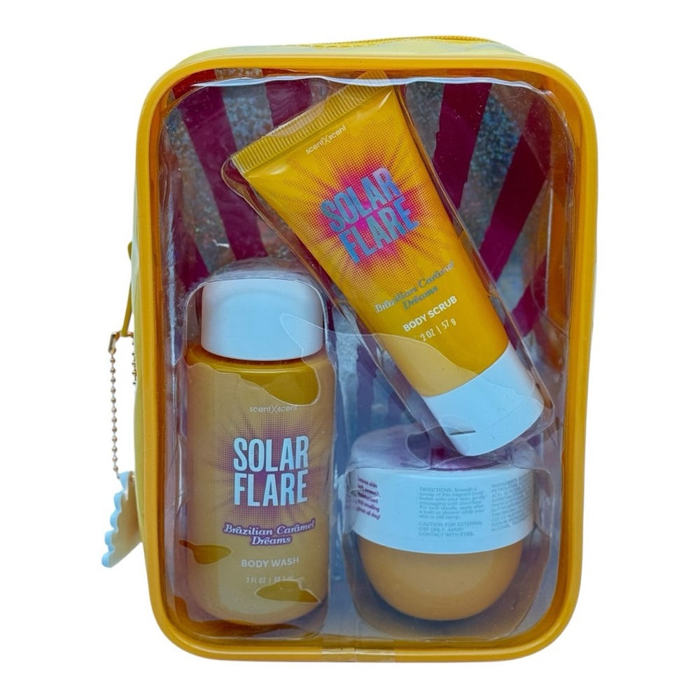 Solar Flare Brazilian Caramel Dreams 3-Pack body care set